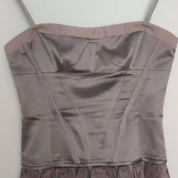 BCBG Runway Satin Corset Organza Petals Dress - Picture 3 of 8
